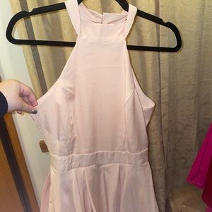 Baby pink skater dress